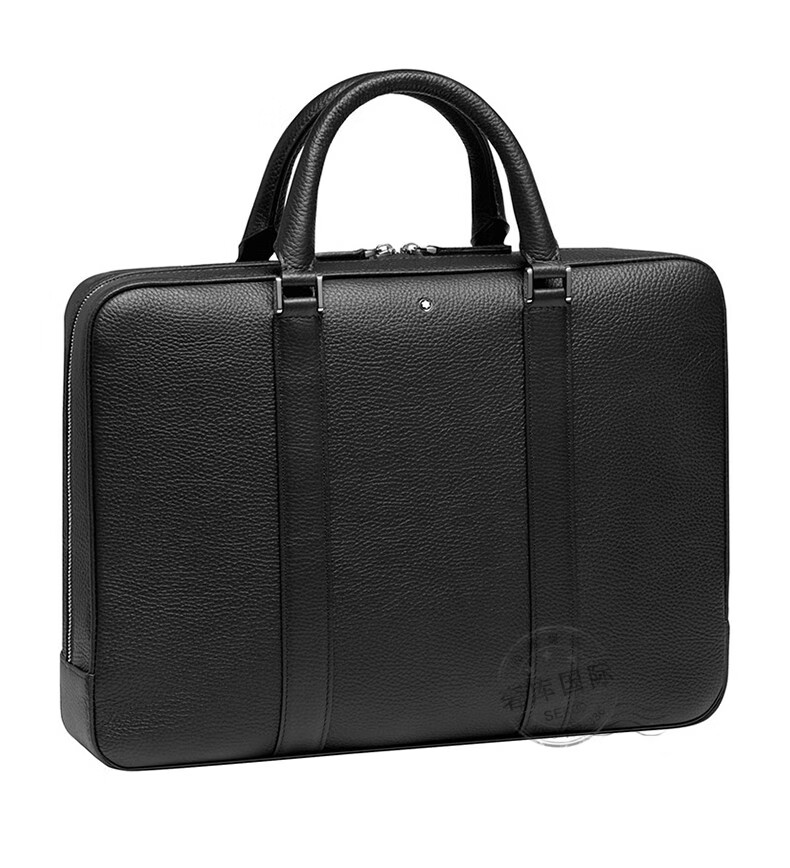 情人节礼物万宝龙montblanc男包皮革单肩手提公文包黑色