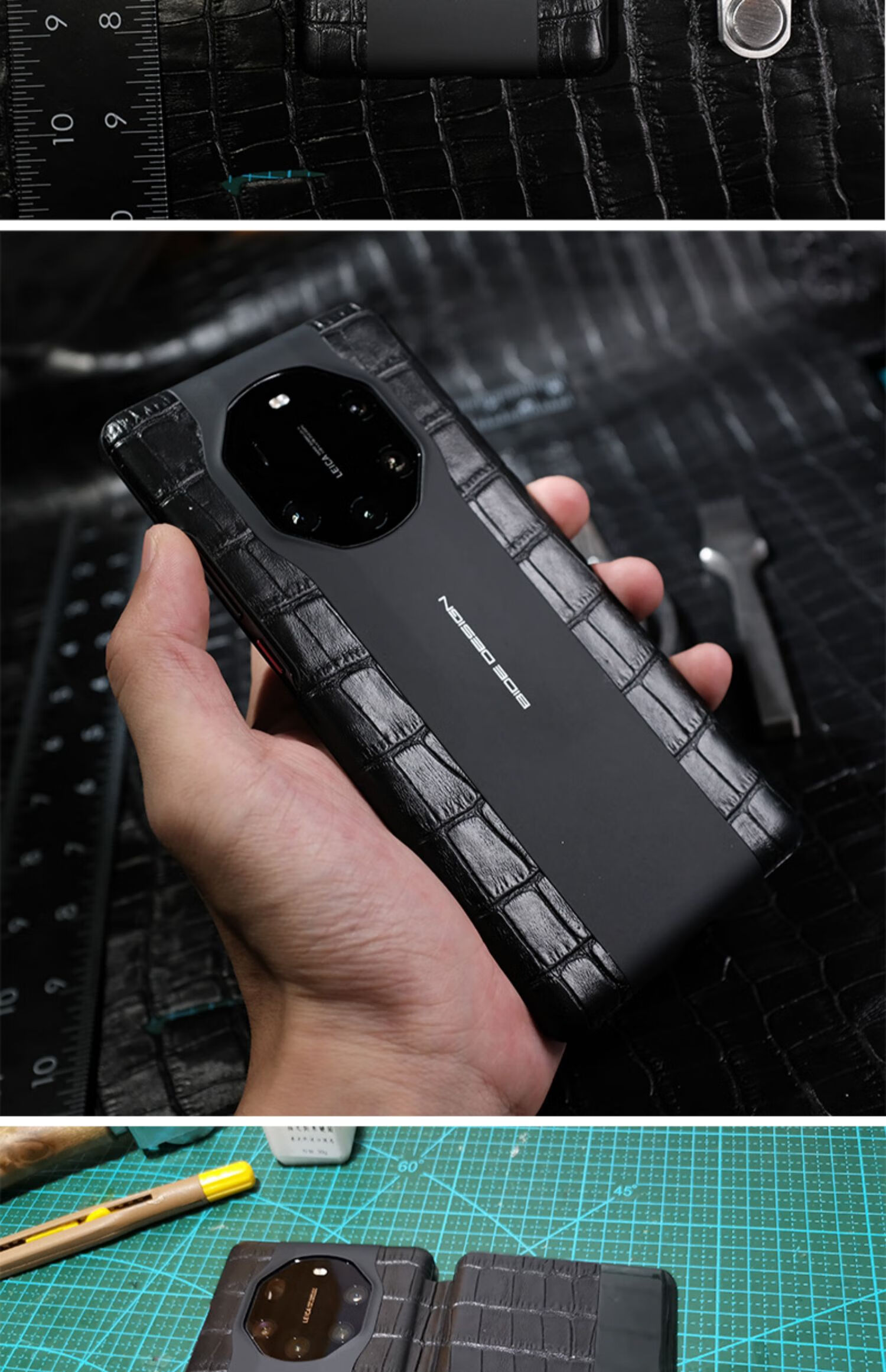 皮壳士 华为mate40rs保时捷手机套智能鳄鱼皮真皮全包防摔40rs典藏版