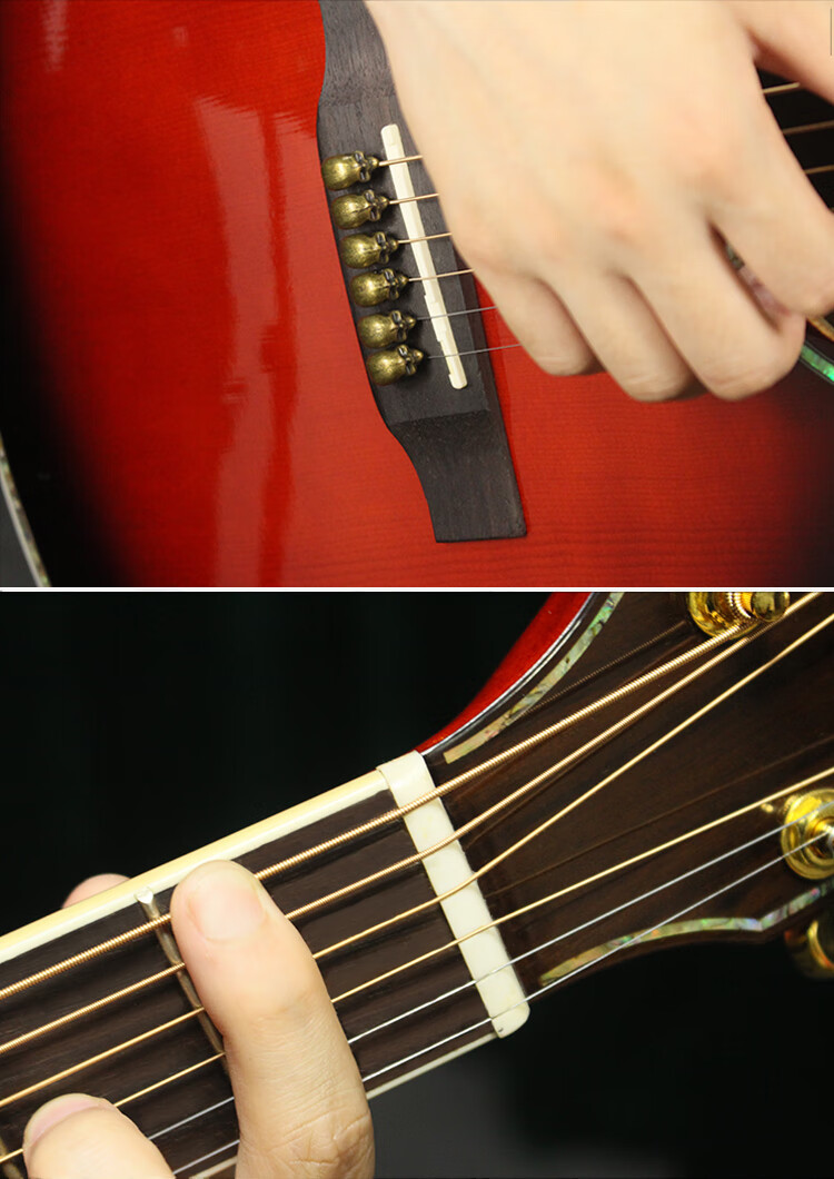 适用于天然牛骨 民谣木吉他弦枕 古典吉他琴枕尤克里里琴桥上下弦距尺
