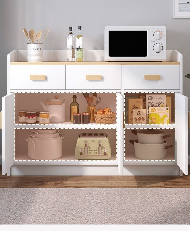 餐边柜客厅柜子靠墙储物柜家用简约碗柜收纳餐具柜厨房橱柜组合柜尚