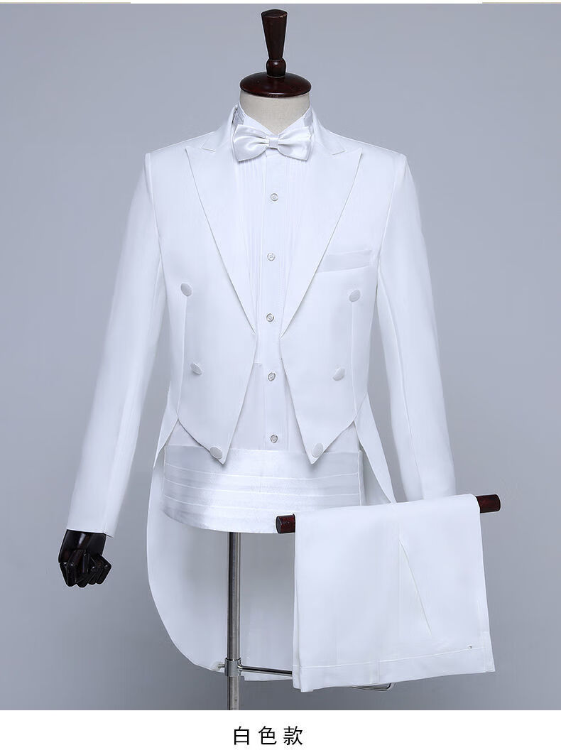 蜜丹丽燕尾服男礼服燕尾服男修身礼服西服套装男士合唱演出指挥西装服