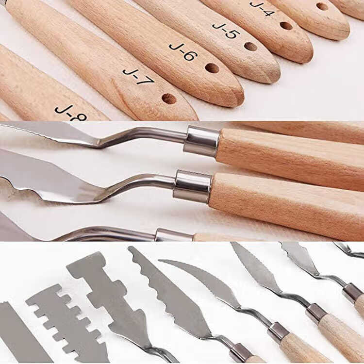 美术颜料刮刀肌理刀 丙烯颜料刮刀 水粉颜料刮刀 水彩颜料调色刀 j-10