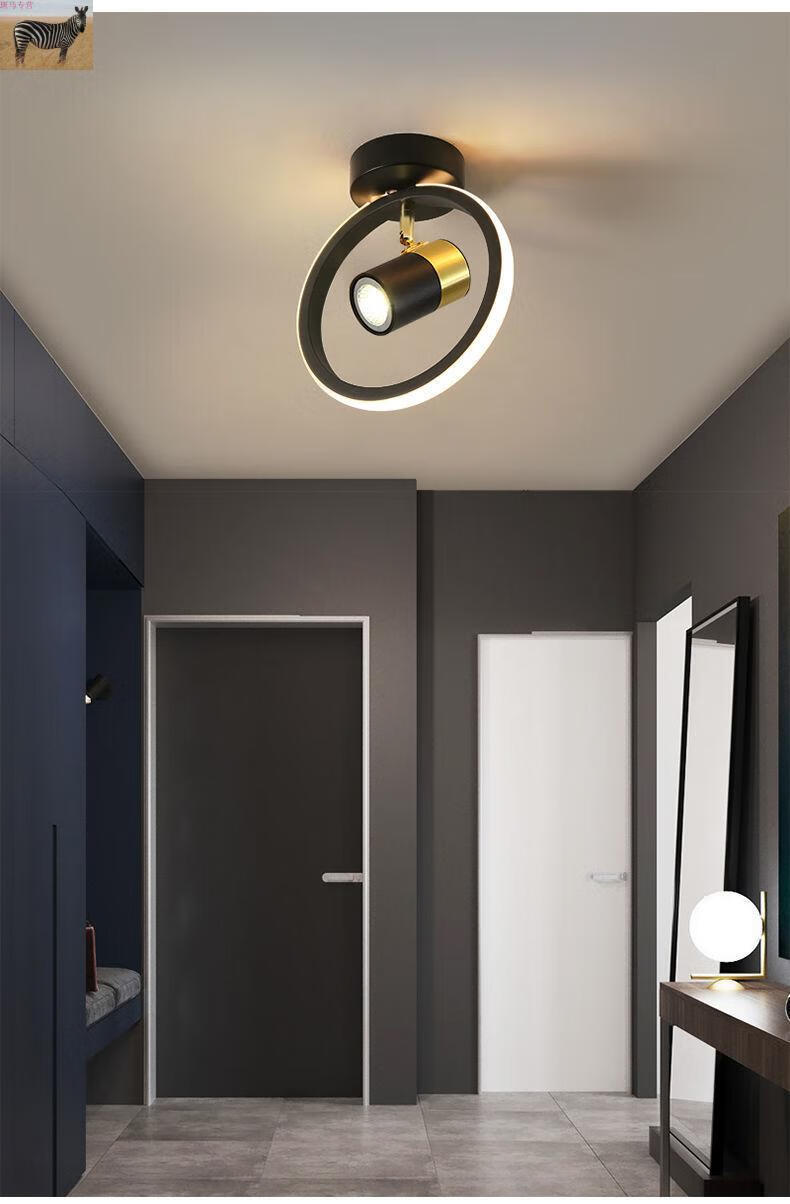 网红过道灯轻奢led射灯走廊灯吸顶灯简约创意玄关进门入户衣帽间d款