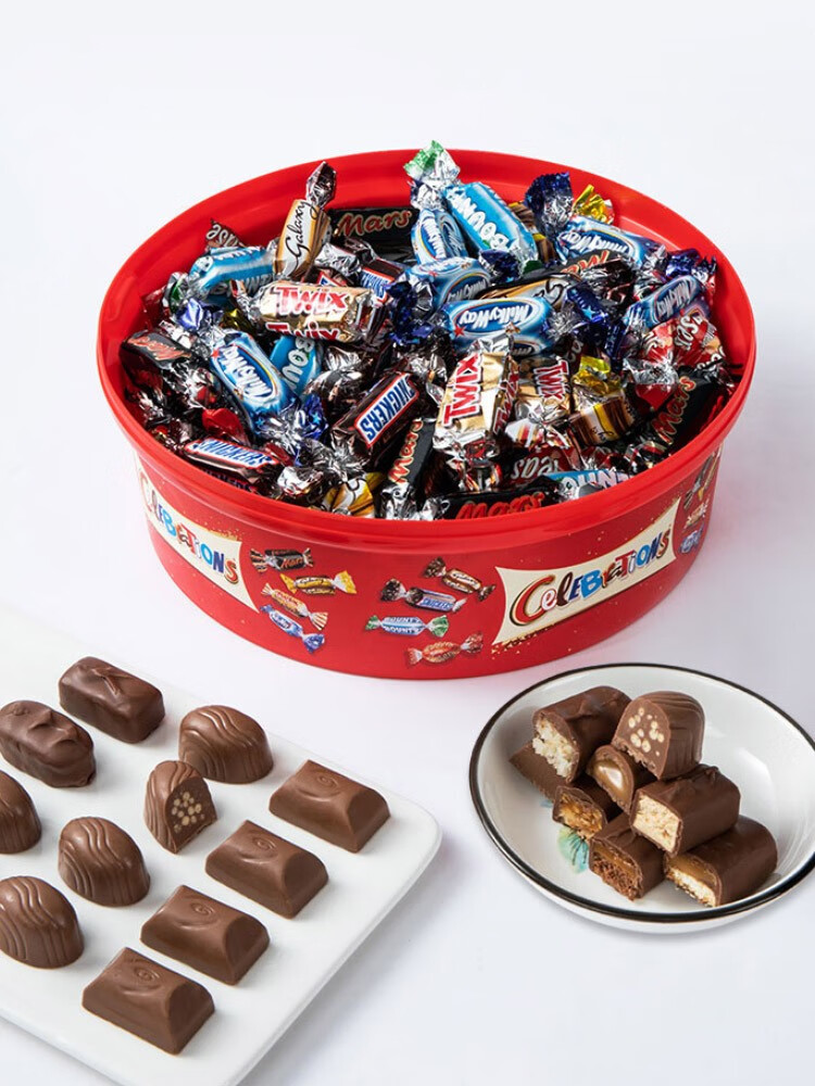 什锦夹心巧克力礼盒装大脸盆混装糖果圣诞年货节一盒玛氏什锦巧克力糖