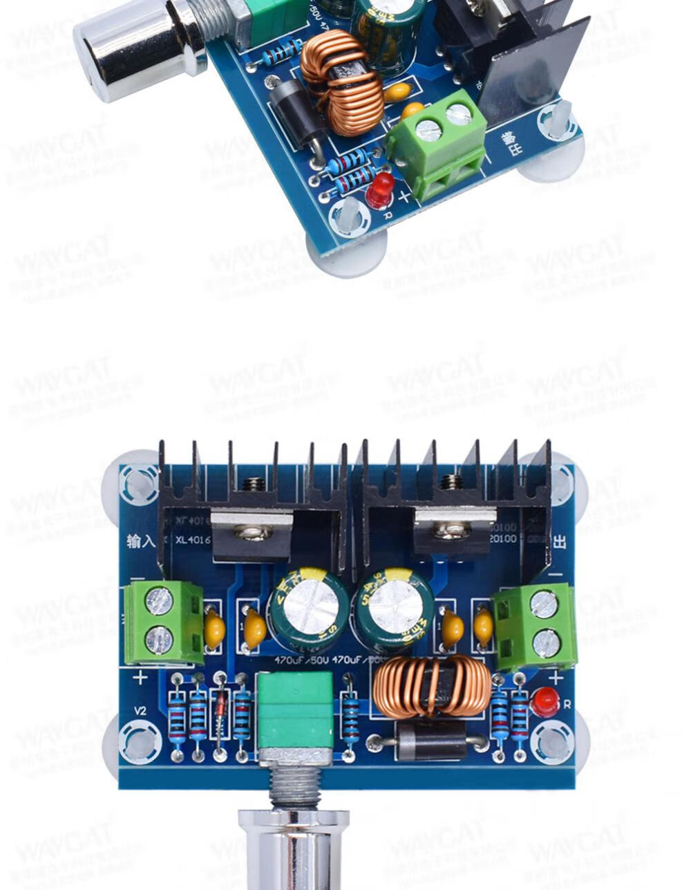 定制dcdc降压电源模块xl4016e1大功率可调电压直流调压器板8a带稳压
