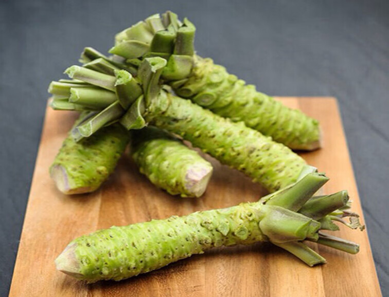 云南新鲜山葵根辣根鲜芥末根寿司磨辣根酱150g48根