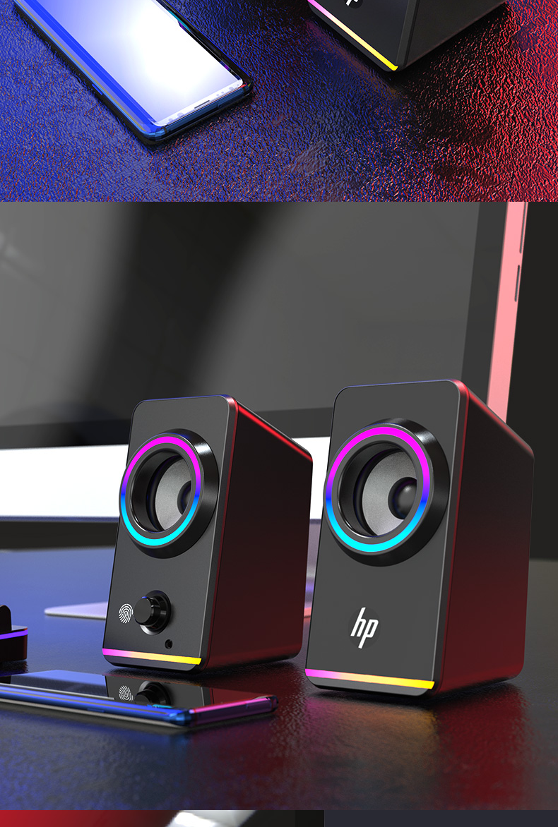 hp/惠普通用gs1台式笔记本电脑多媒体音响手机桌面低音炮立体旋钮rgb