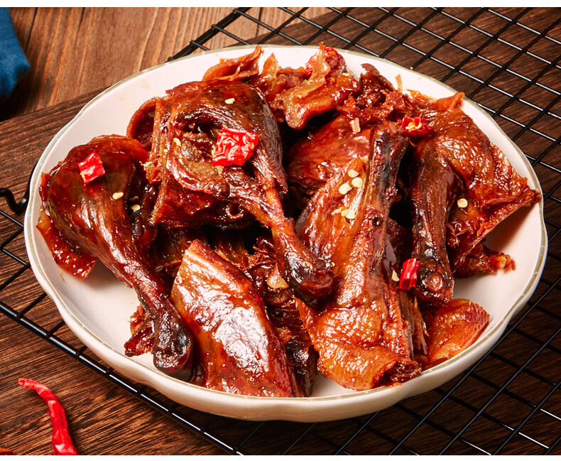 精武鸭脖整只酱板鸭350g武汉特色风味卤味鸭货送礼 精武整只酱板鸭350
