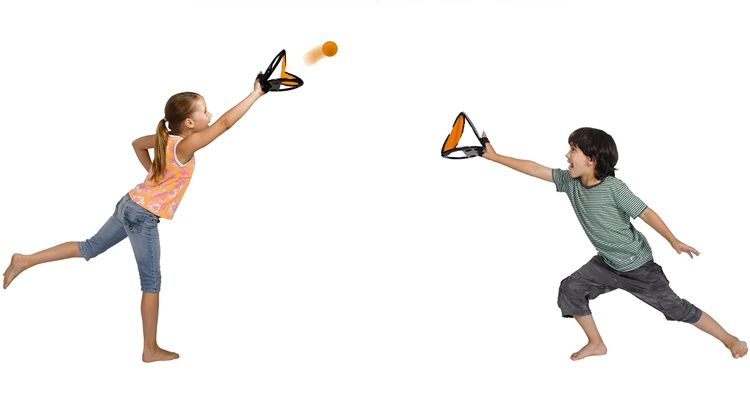 手抓球拍抛接球弹射球双人互接室内户外锻炼亲子大人儿童玩具礼物黑色