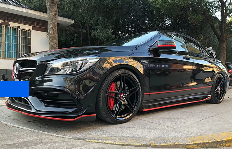 适用w117奔驰cla级220 260 cla45改装包围前唇前铲后唇侧裙尾翼