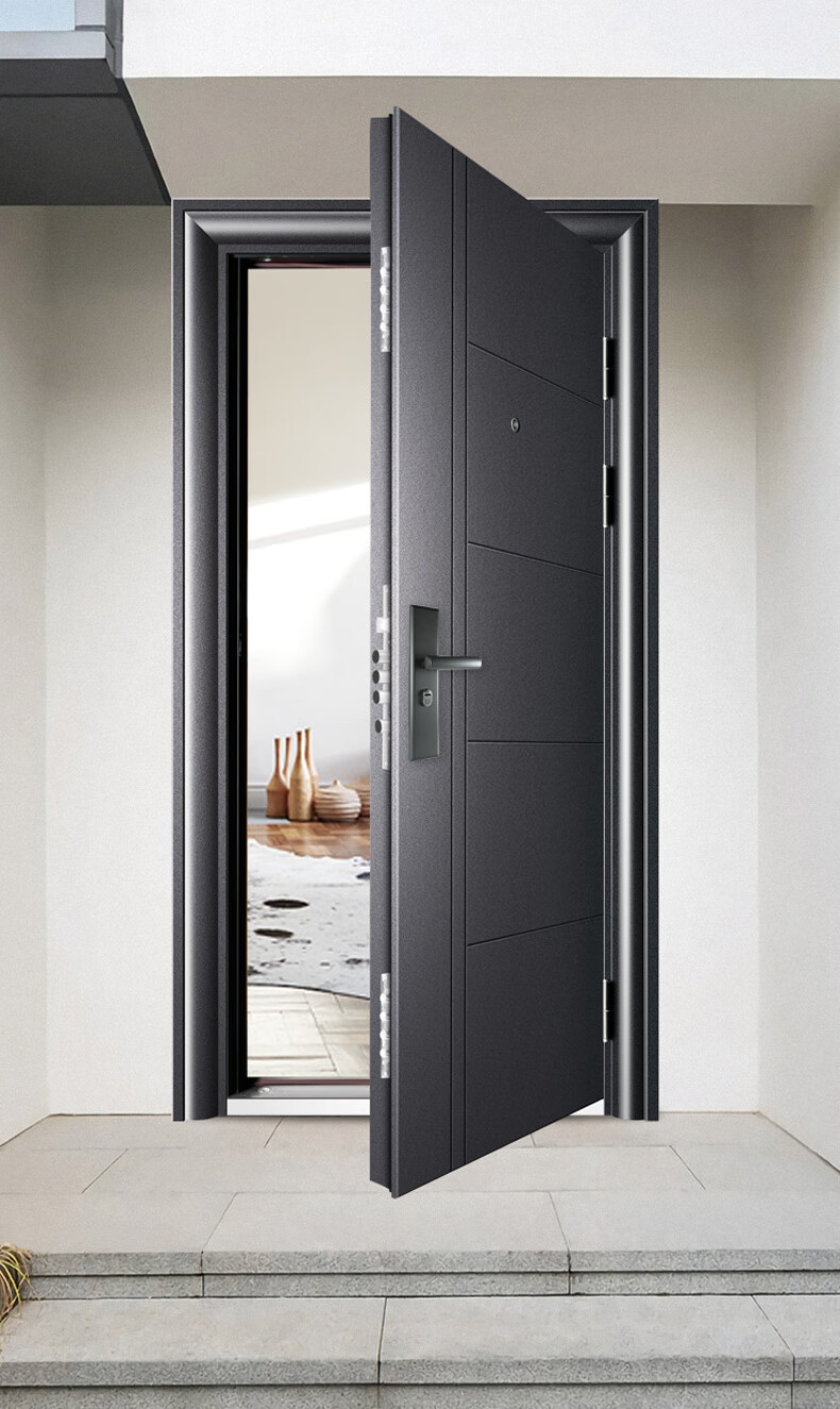 门指纹锁防盗门出租屋门现代简约单门工程门卧室门单开9602050左开