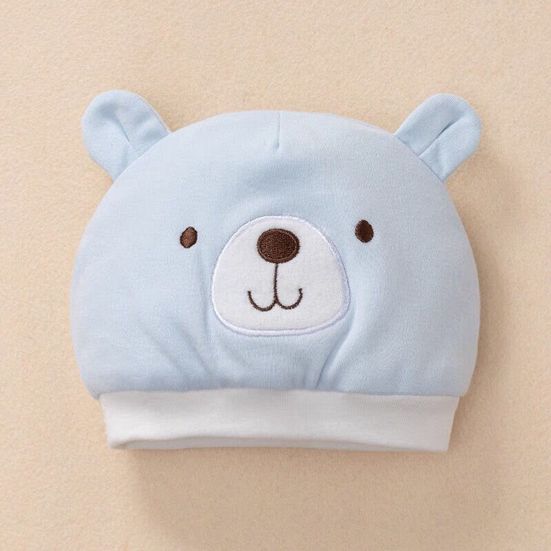 熹卡龙新品儿童睡帽婴儿帽子09个月儿童帽子新款百搭款加厚保暖新生儿