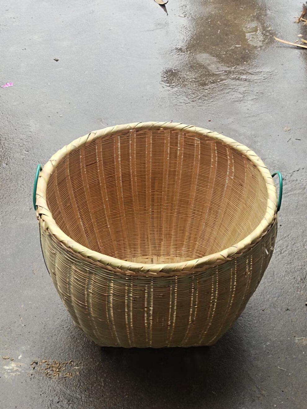 农家手工大号箩筐竹编制品 淘米箩篼 粮食竹筐 收纳篓喜事筐簸箕 带