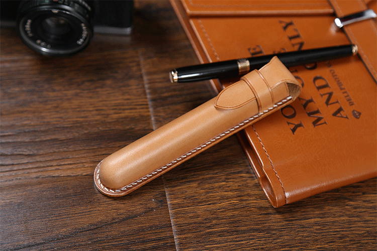2022新款子芒意大利牛皮笔套真皮钢笔抗压钢笔笔套简约复古保护套手工