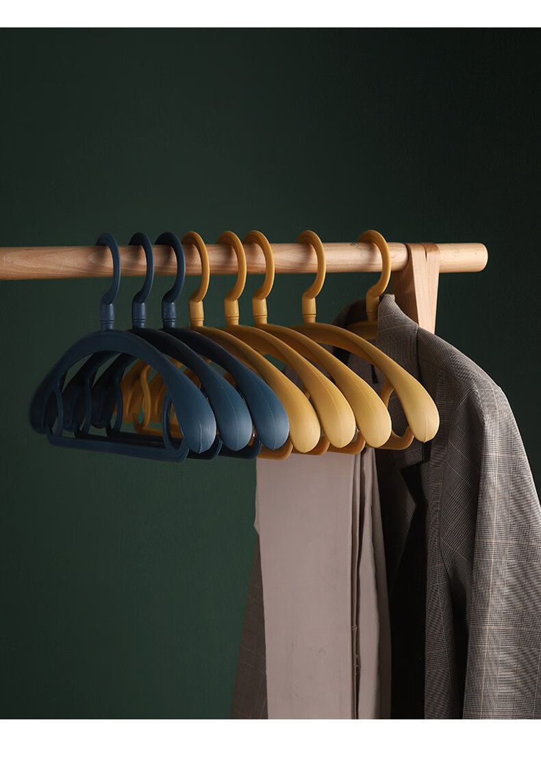 大衣衣架宽肩无痕防滑家用挂衣加粗加厚一架子衣服撑子防肩角大号yj5