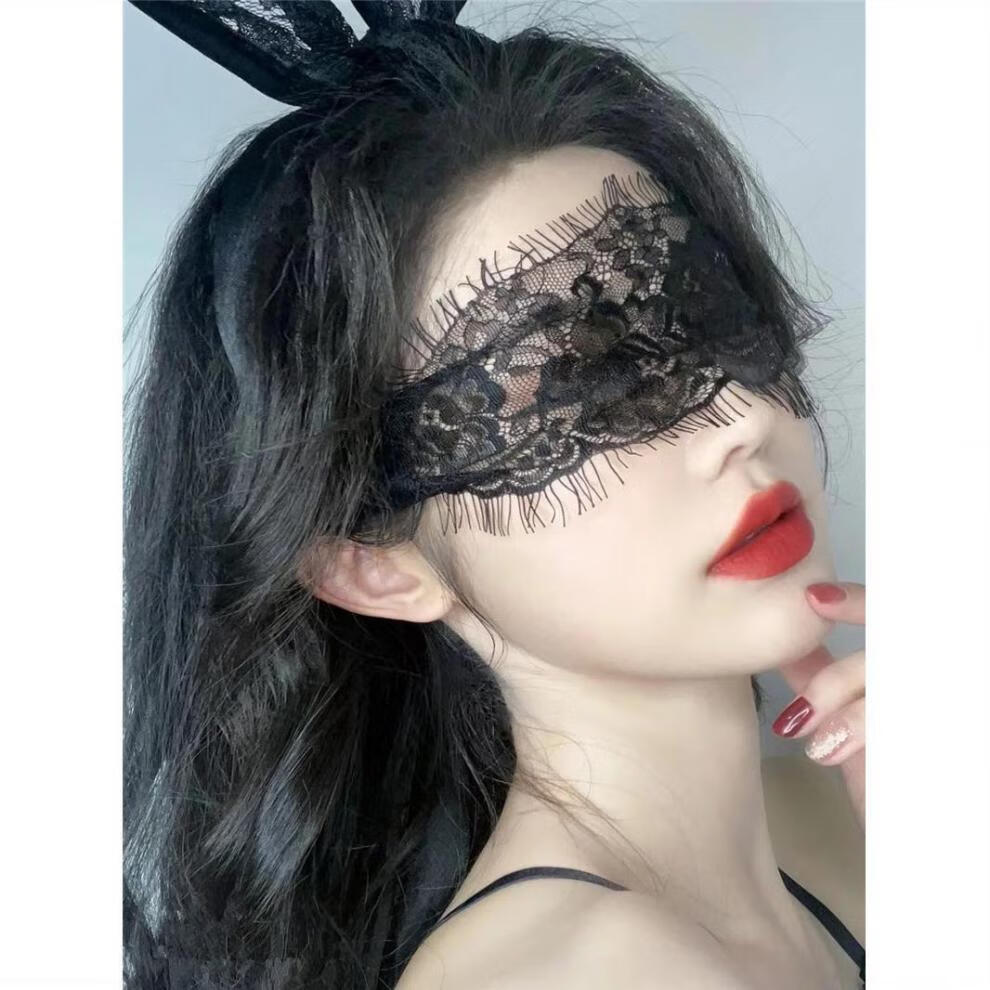 sm眼罩丝带道具男女夫妻房事成人情趣韩国可爱蕾丝猫耳朵发箍女网红