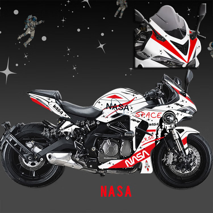 钱江赛600贴花适用摩托车贴纸改色膜贴画防水黑白身贴版画个性定制图1