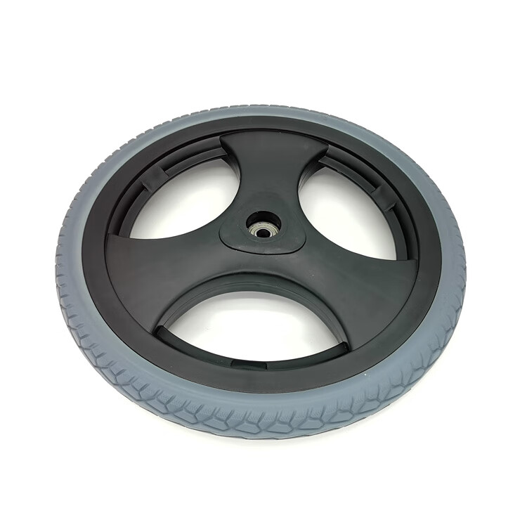 凯洋原装配件轮椅大轮总成12寸16寸20寸24寸高弹耐磨防滑pu实心胎 浅