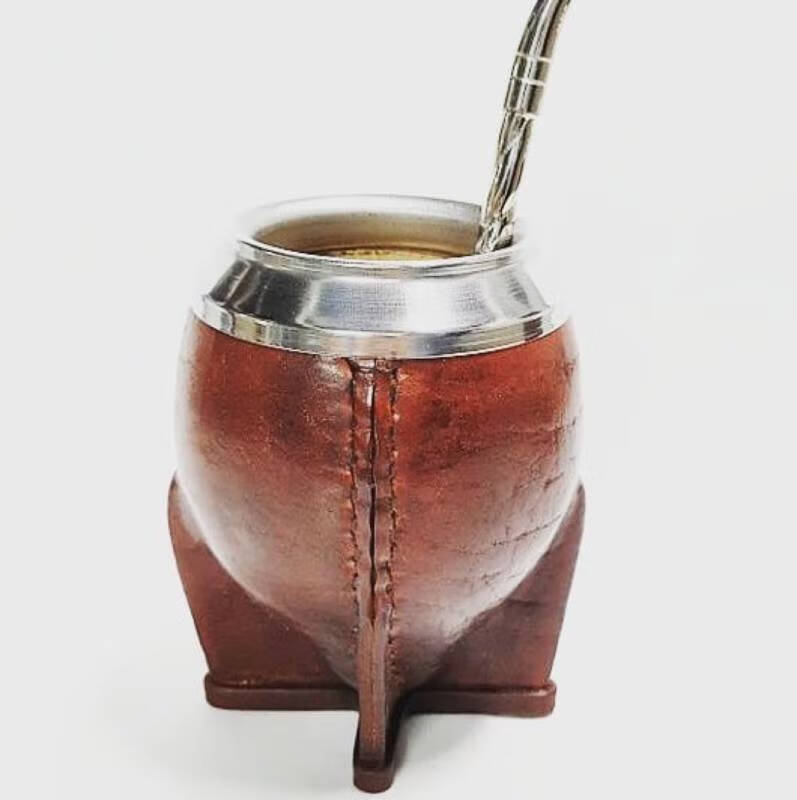 马黛茶杯梅西同款纯手工定制牛皮开口马黛茶杯马黛茶专用杯武磊梅西