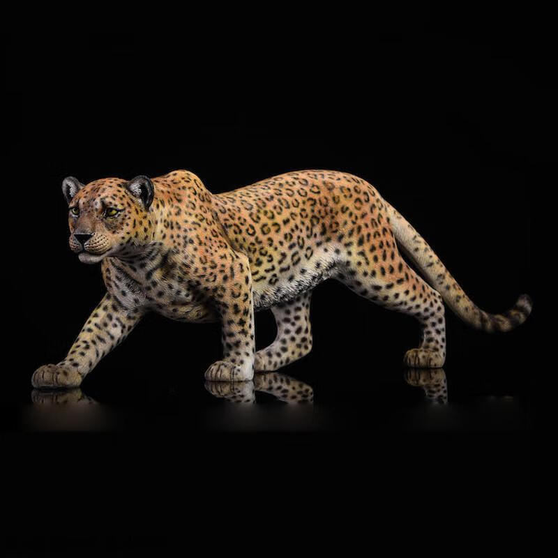 新年礼物仿真动物玩具模型16黑豹雪豹美洲豹模型仿真豹子双头雕动物