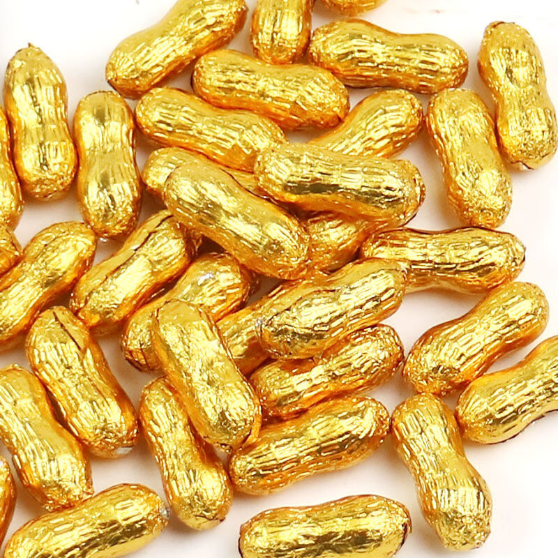 新年喜糖称斤巧克力多规格金币金条金花生元宝巧克力散装蛋糕装饰结婚