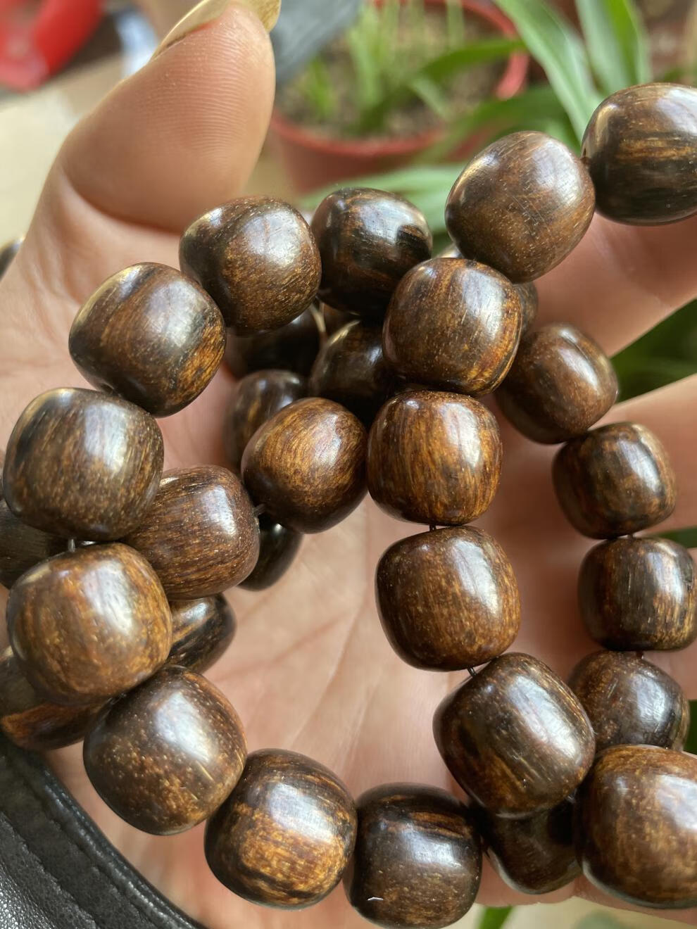 【现货】巴布亚贡木沉香手串佛珠同料1516老型按图择优发【图片 价格