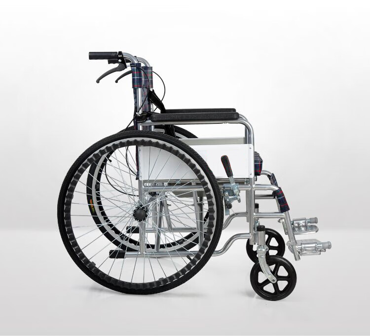 轮椅折叠多功能带坐便老人轮椅轻便便携轮椅加厚钢管褐色