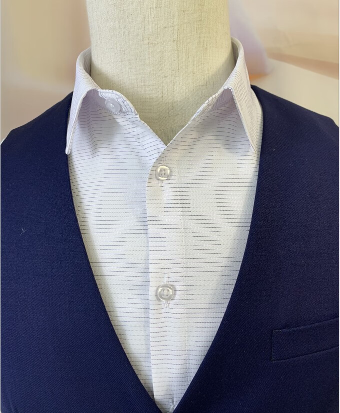 蜜丹丽新品男女通用纯白色衬衫衣领假领子西装专用加长尖领假领节约领