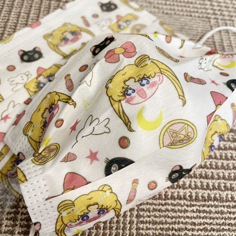 ukmr新品卡通口罩可爱超萌水冰月月野兔美少女战士口罩卡通动漫可爱