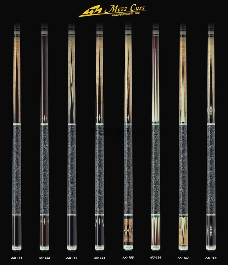 美兹球杆日本美兹九球杆axi素面大头mezz台球杆ace桌中式黑台球杆美洲
