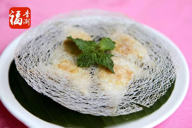 网皮薄饼200g黄色网状卷饼皮薄饼皮越南特色网红丝网皮米网春卷皮越南