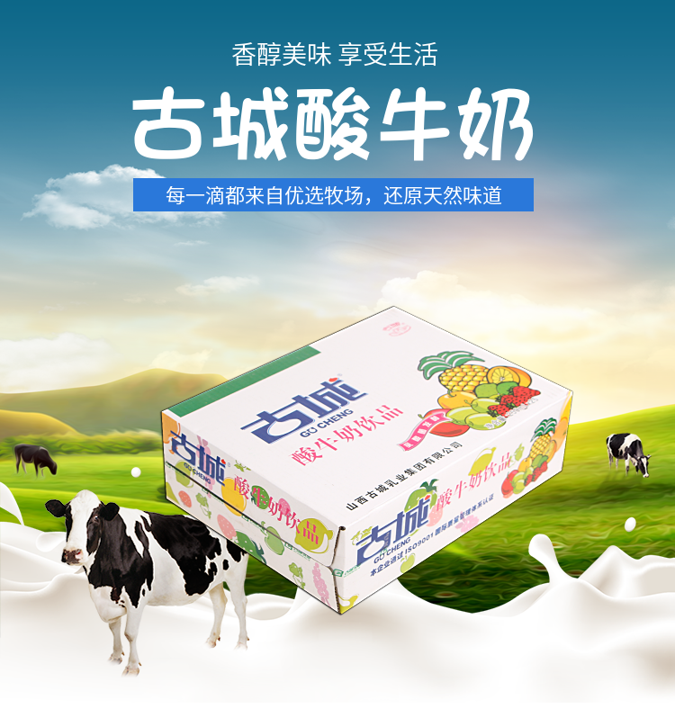 古城酸奶 山西特产古城奶酸奶盒牛奶盒酸奶美味可口饮品 250ml*25盒