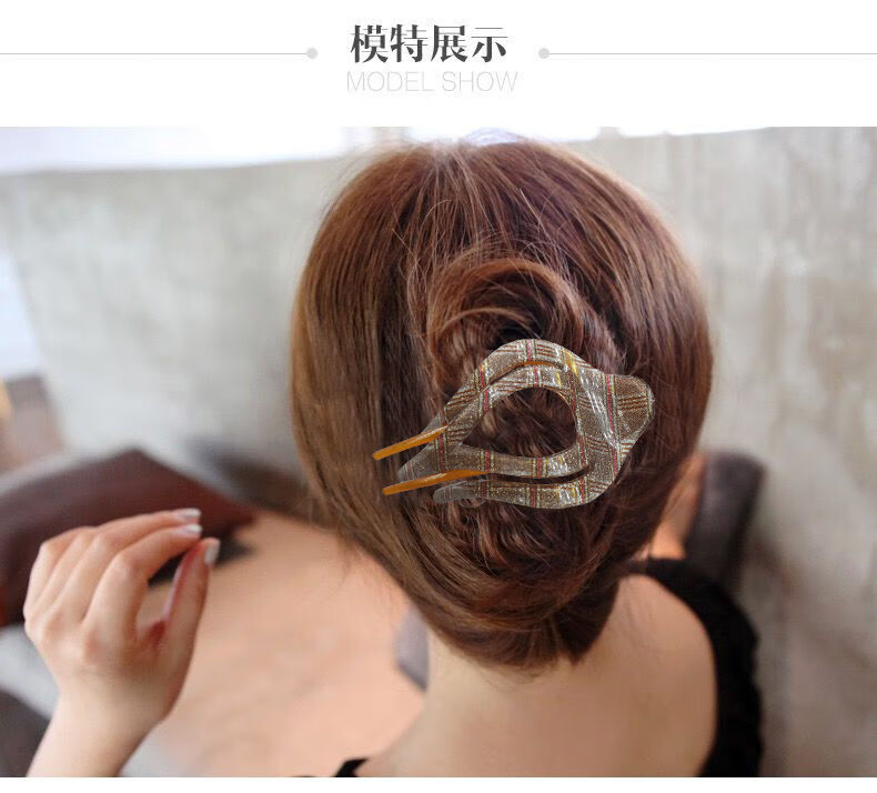 中年妈妈盘头发夹发饰韩版大号盘发鸭嘴夹鱼嘴夹子发卡亚克力简单优雅