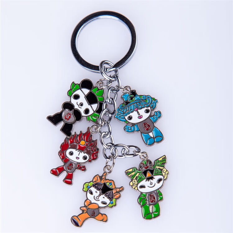 北京奥运会吉祥物北京纪念品奥运福娃钥匙扣水立方钥匙扣长城脸谱钥匙