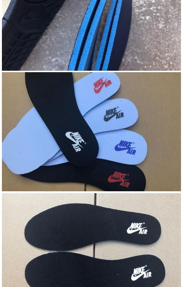 鞋垫适配黑曜石6篮球鞋气垫zoom运动男女小闪电黑红脚趾 情人节 黑白