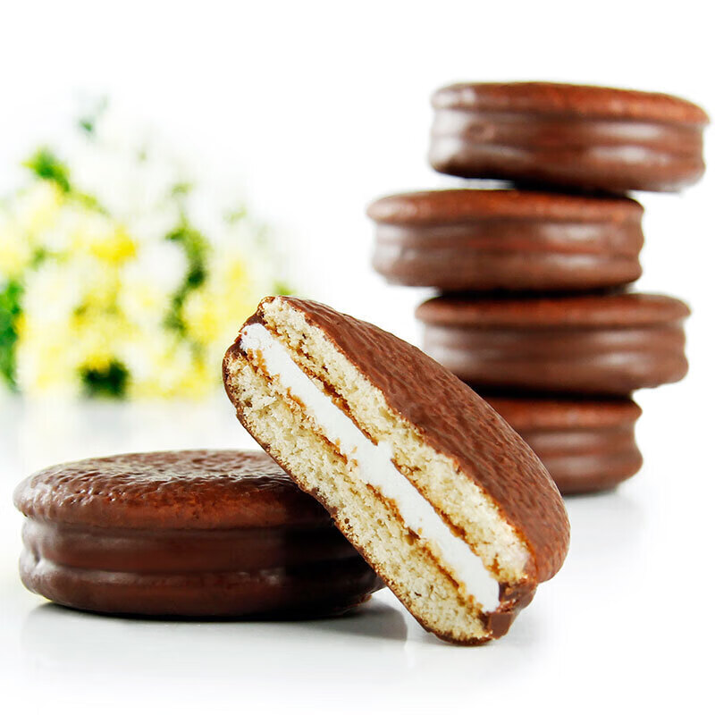 好丽友派巧克力蛋黄派小鱼糯糯代餐蛋糕下午茶儿童营养早餐休闲零食