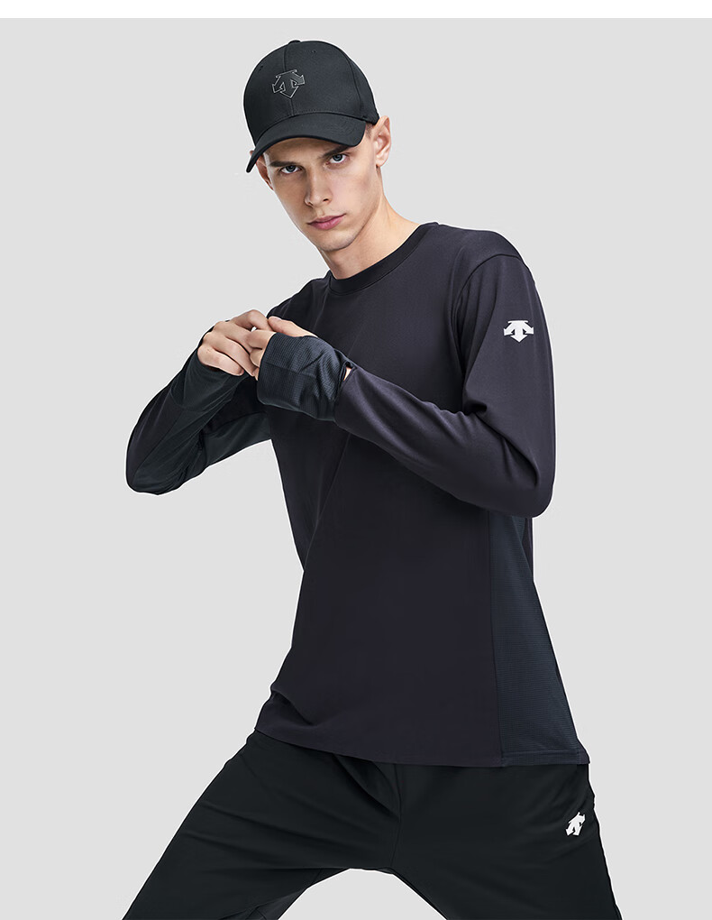 descente迪桑特triathlon男子长袖针织衫d1411ntl50蓝色bu2xl185104a