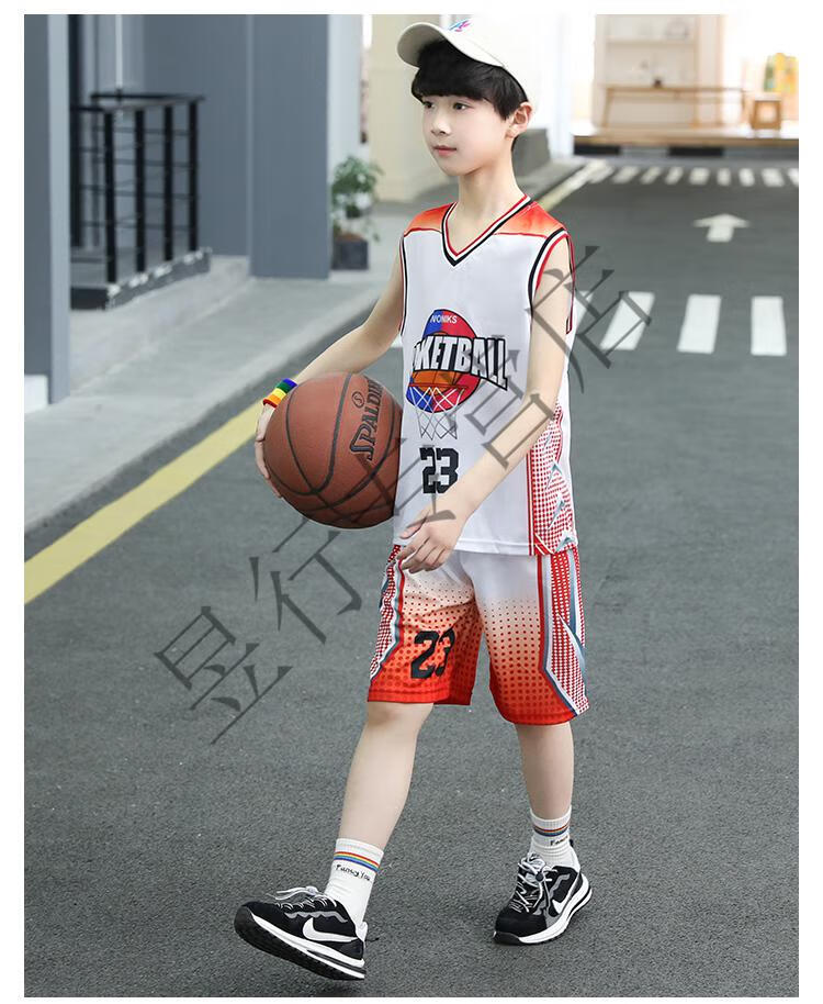 儿童童装篮球服中大童运动套装男孩学生队服男童女童夏季速干球衣