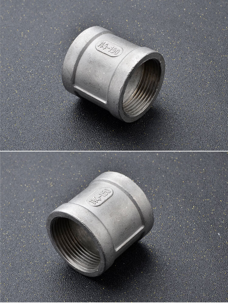 201/304/316不锈钢铸造内牙直通内丝短接管箍dn15 20 25 32 40 50 201