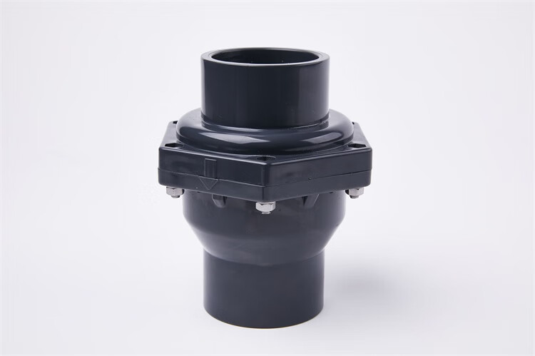 upvc翻板式止回阀pvc止逆阀50单向阀160化工给水管件63 75 90 110