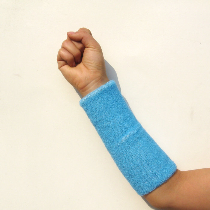 排球护腕运动加长全棉篮球羽毛球排球护臂加厚保暖男女调 白色 2只 薄