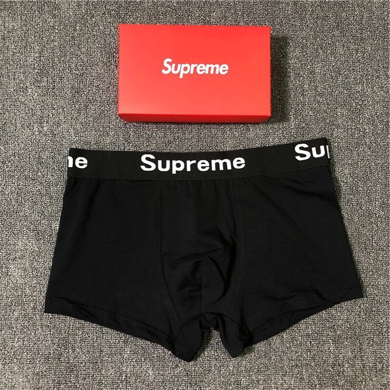 潮流supreme男士内裤个性透气纯棉平角裤sup青年男士四角裤 sup男四角