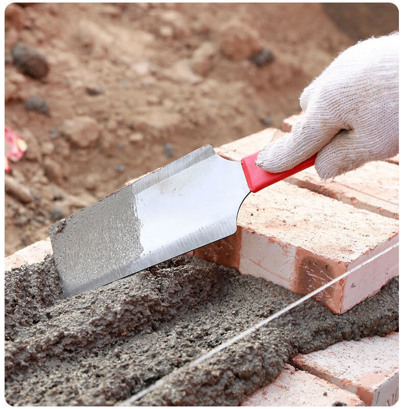 瓦刀砖刀砌刀抹泥刀灰刀一体全钢双面加厚高碳钢砌墙工具不锈钢刀套胶