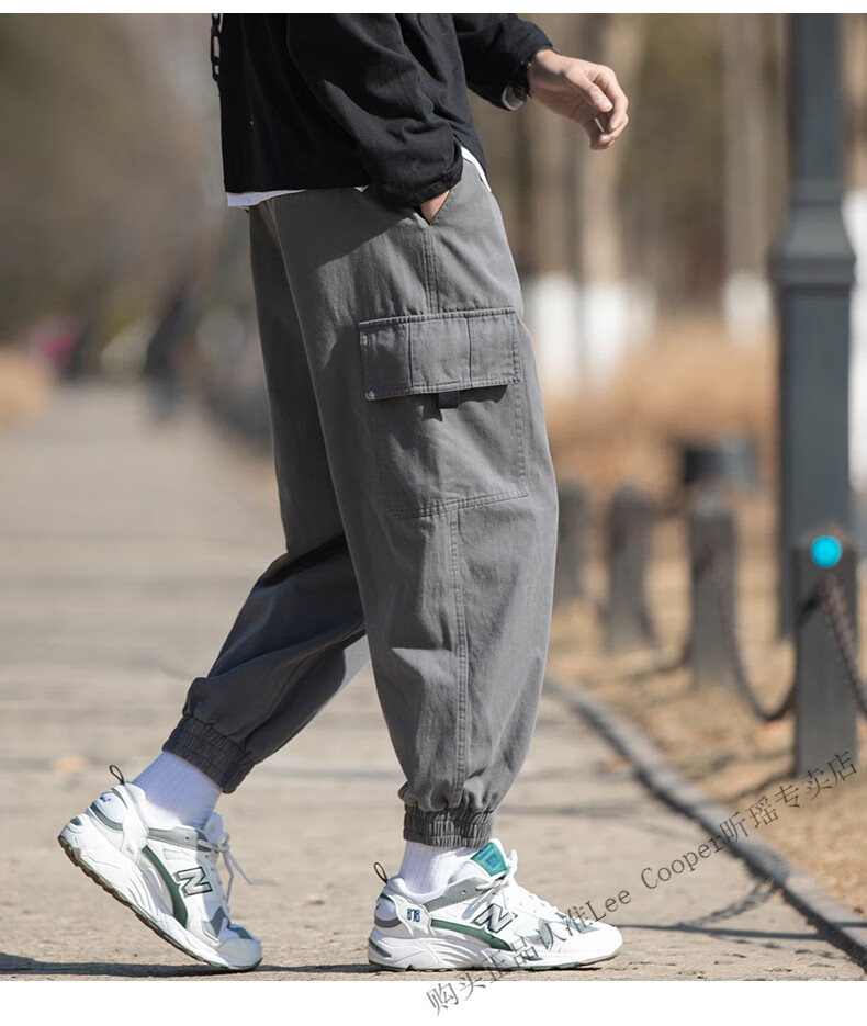 leecooper轻奢品牌新品日系多兜工装裤男春季潮牌痞帅加肥大码裤子