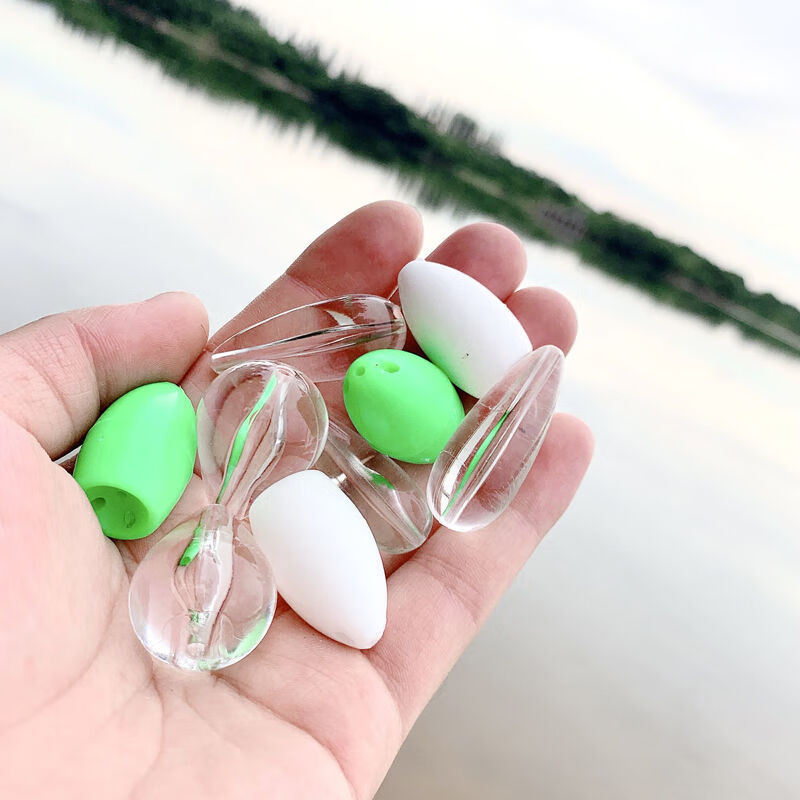 jmisi路亚助投器浮水沉水透明亚克力水滴形缓沉型助投器马口白条助抛