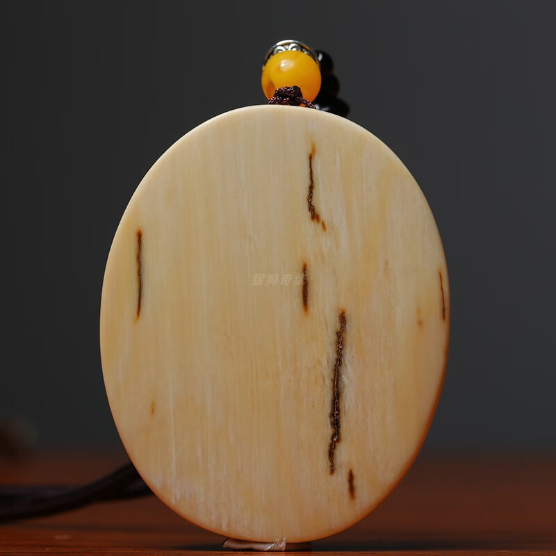 朴春猛犸牙猛犸象牙龙牌祥龙吐瑞牙雕吊坠项坠挂件饰品配饰男女款圆牌