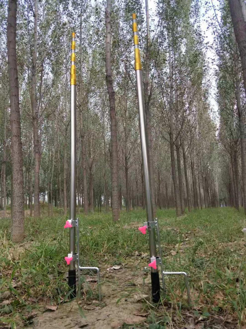 超硬多功能不锈钢伸缩杆杆香椿槐花摘果杆手柄绝缘加粗抄网杆德国品质