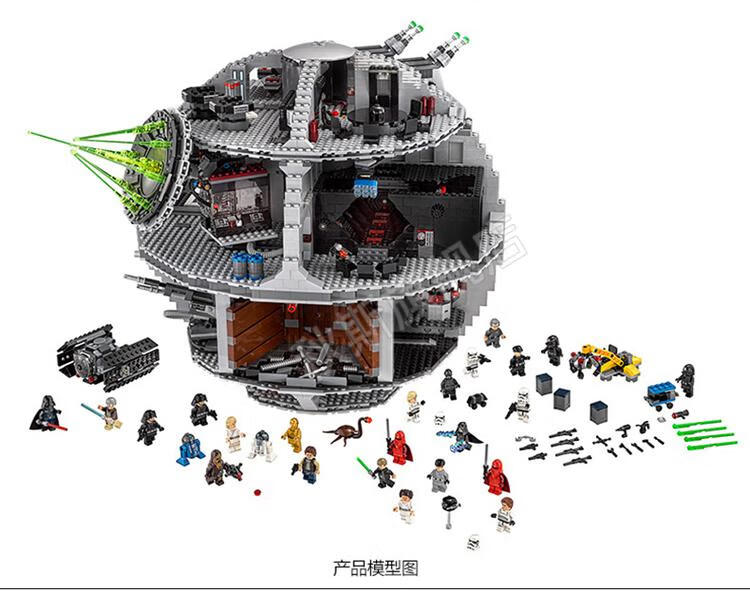 乐高死星绝版积木星球大战系列死星3号绝版成年高难度巨大型拼装玩具