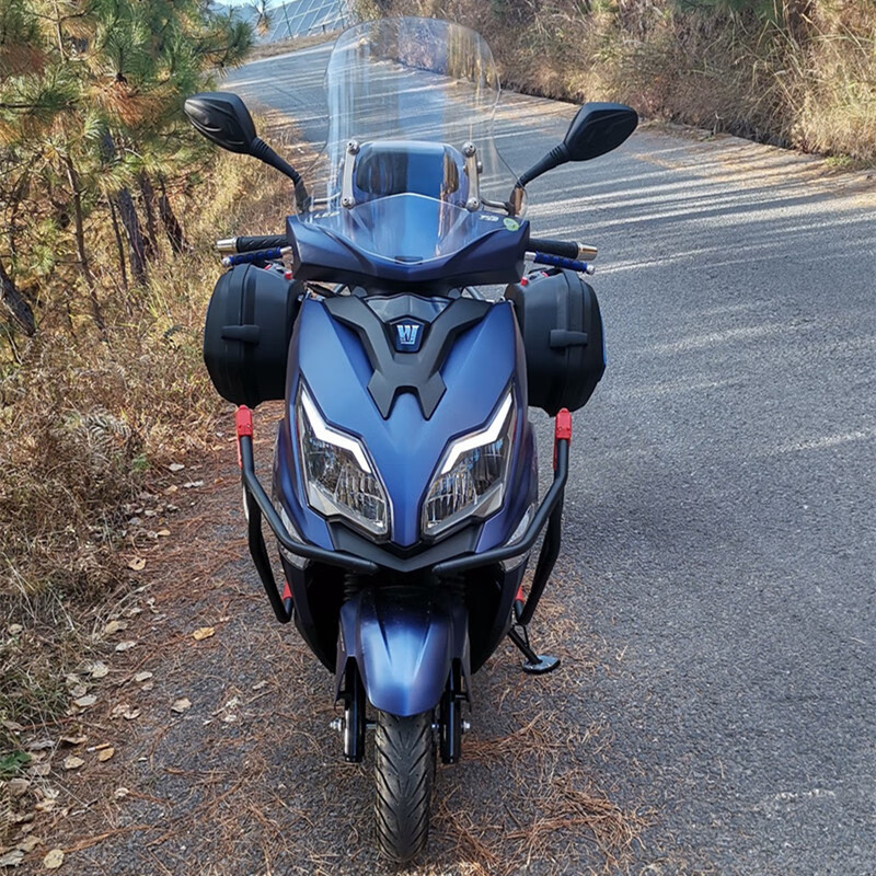 豪爵afr125尾箱边箱城之鹰hj125t27护杠保险杠尾架后货架挡风黑箱碳纤