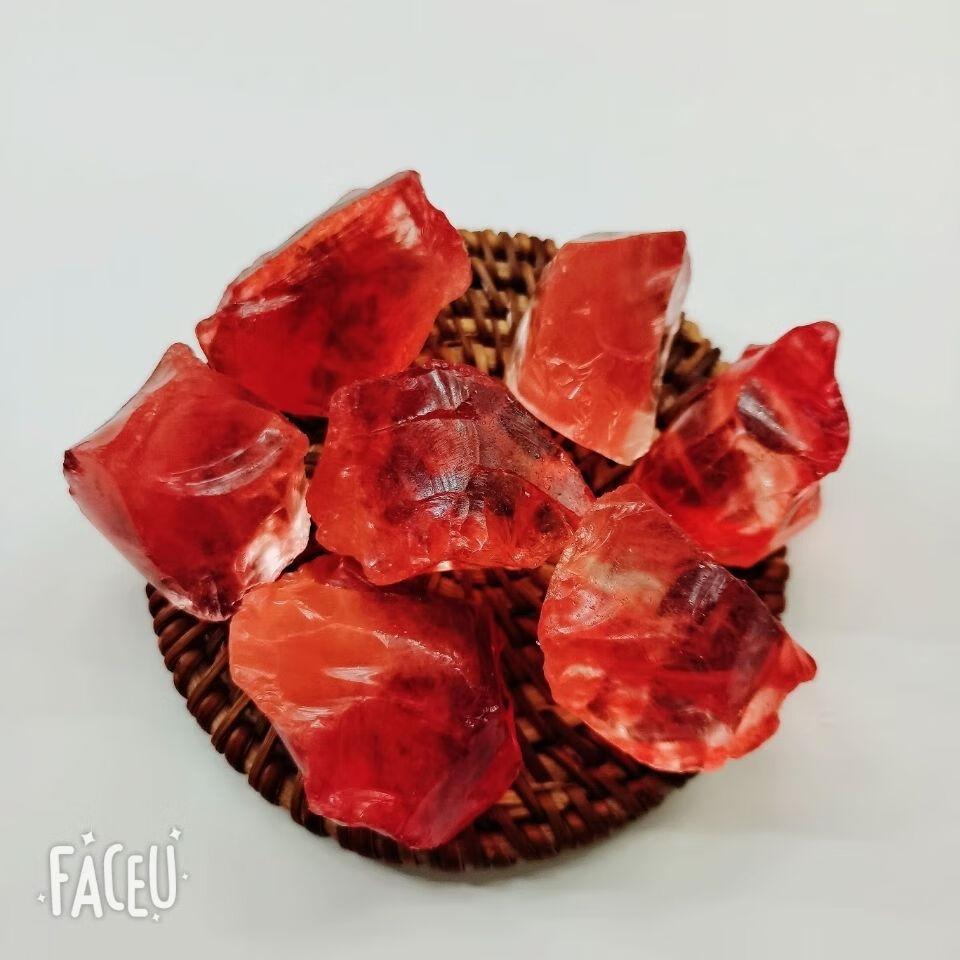 红水晶熔炼石人造水晶原石 标本扩香石香薰石鱼缸造景装饰摆件 2-3cm